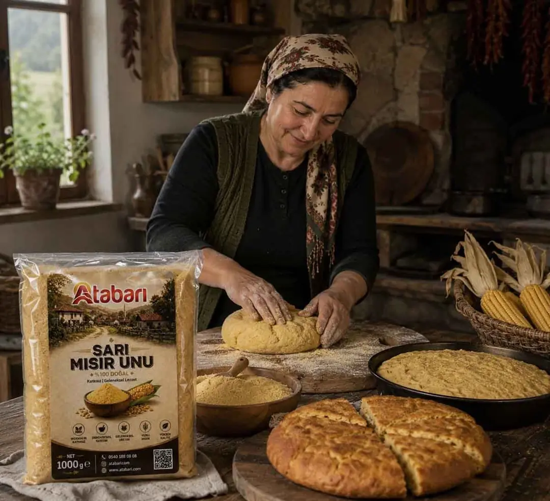 Artvin Sarı Mısır Unu - Doğal Taş Değirmen Lezzeti (1 Kg)