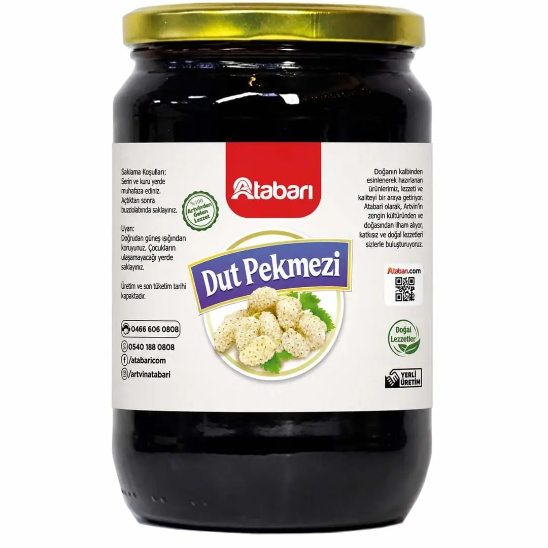Atabarı Artvin Dut Pekmezi | Katkısız, Saf ve Yoğun Aroma (1 Kg)