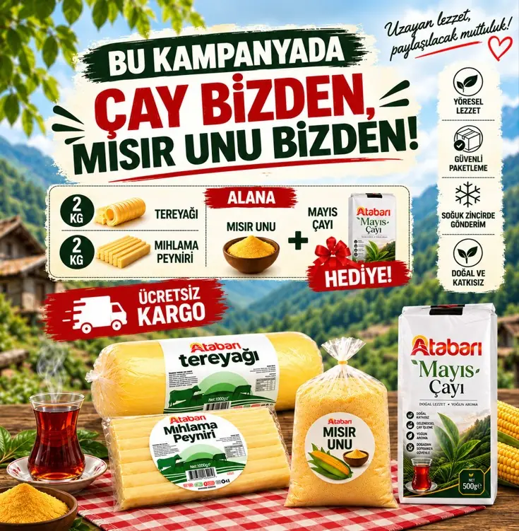 Atabarı Atabarı Muhlama Paketi – Mayıs Çayı ve Mısır Unu Hediye