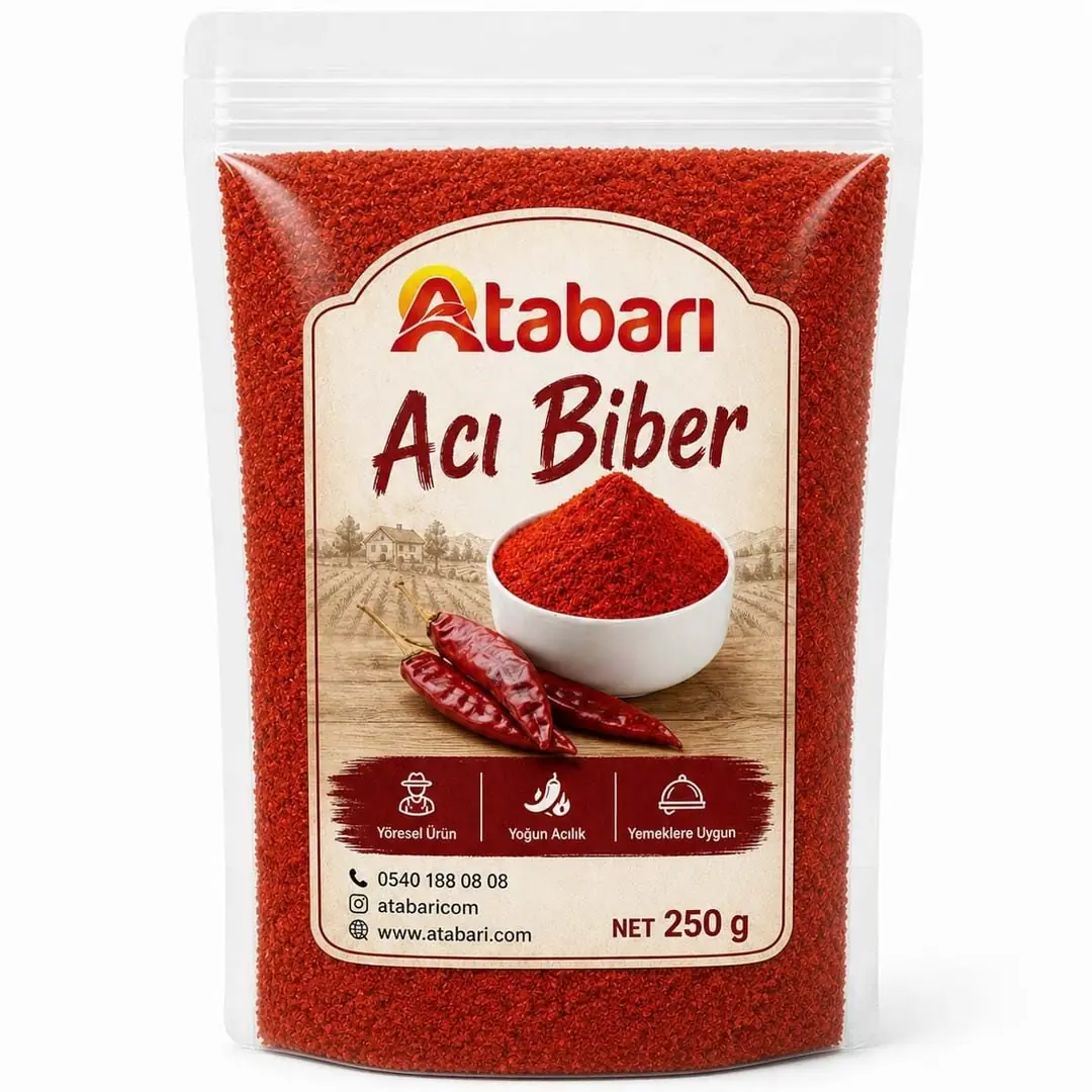 Atabarı Artvin Acı Biber | Katkısız ve Tam Doğal (250 Gr)