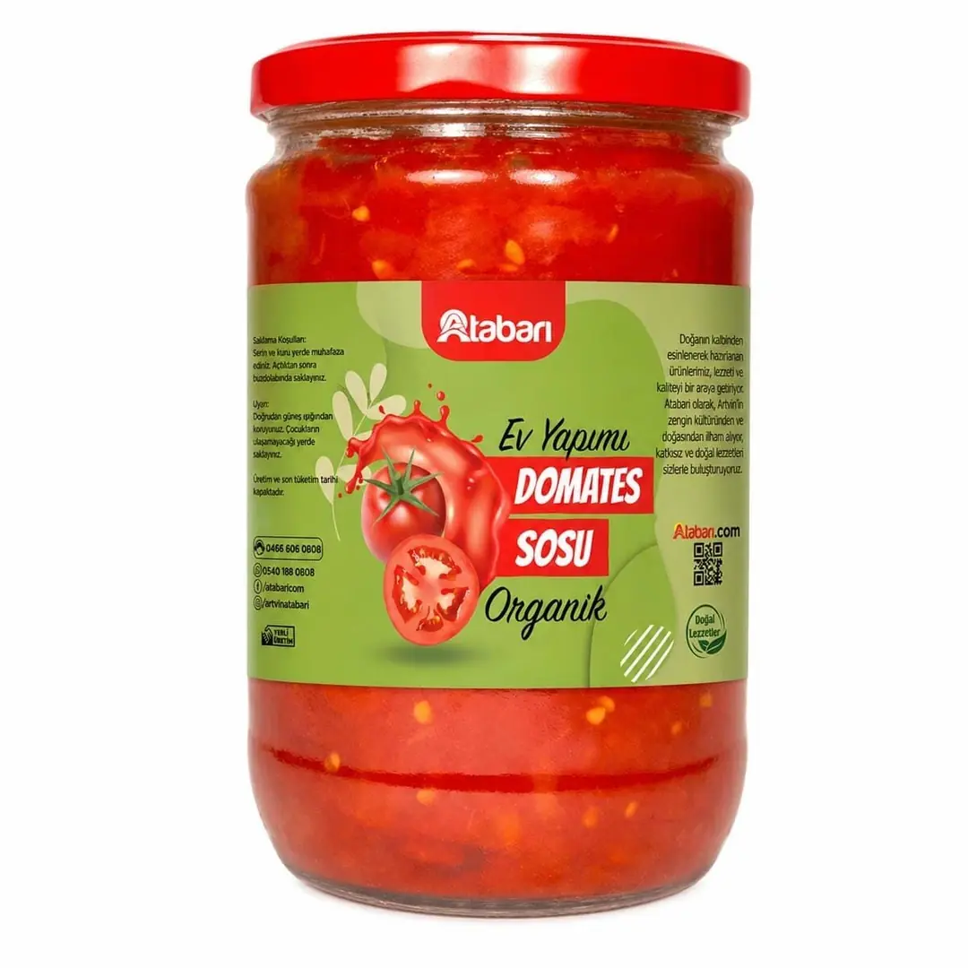 Atabarı Ev Yapımı Domates Sosu | Katkısız, Doğal, Hakiki Tat (1 Kg)