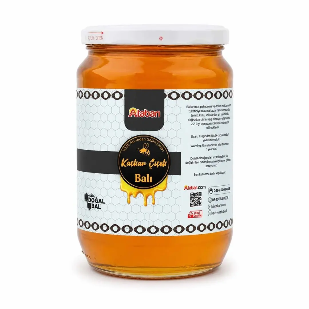 Atabarı Kaçkar Çiçek Balı | Katkısız, Şekersiz Hakiki Bal (850 Gr)