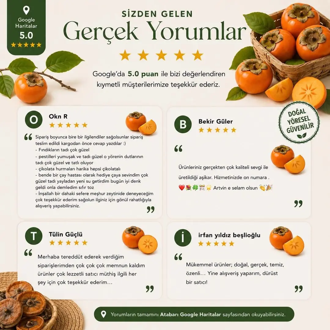 Artvin Hurması | Dalından Doğal Tat (1 Kg)