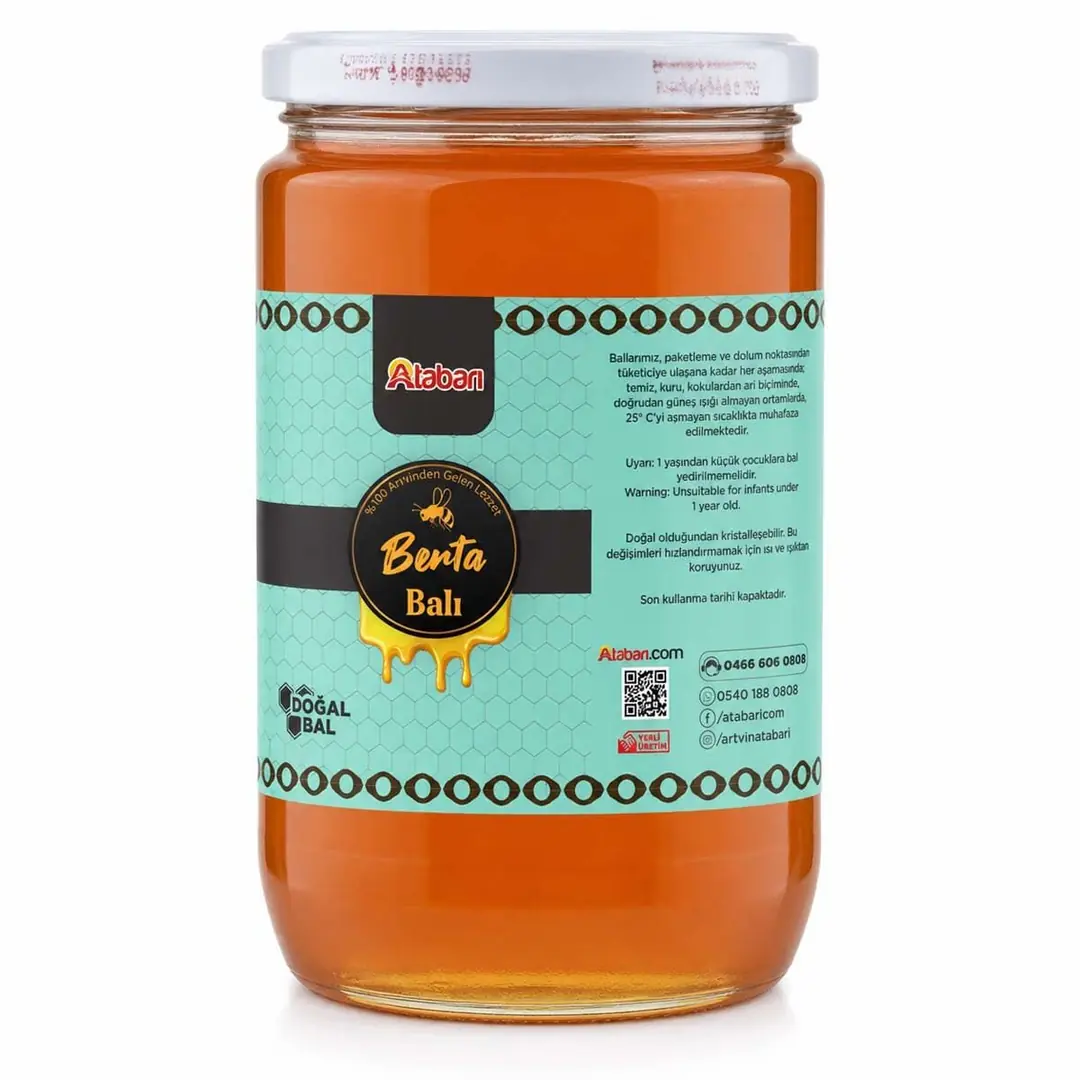 Atabarı Berta Balı | Katkısız, Şekersiz Hakiki Bal (850 Gr)