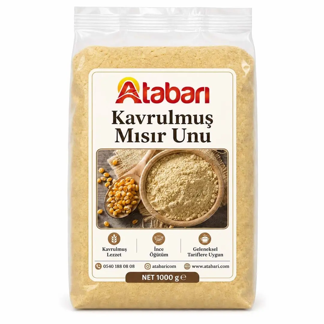 Atabarı Kavrulmuş Mısır Unu | Doğal, Taze ve Katkısız (1 Kg)