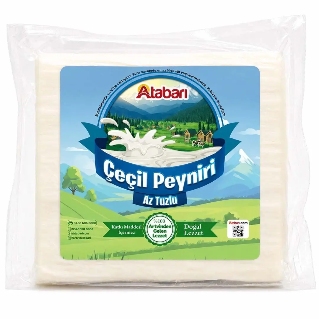 Atabarı Çeçil Peyniri | Tel Tel Ayrılan Doğal Lezzet (1 Kg, Az Tuzlu)