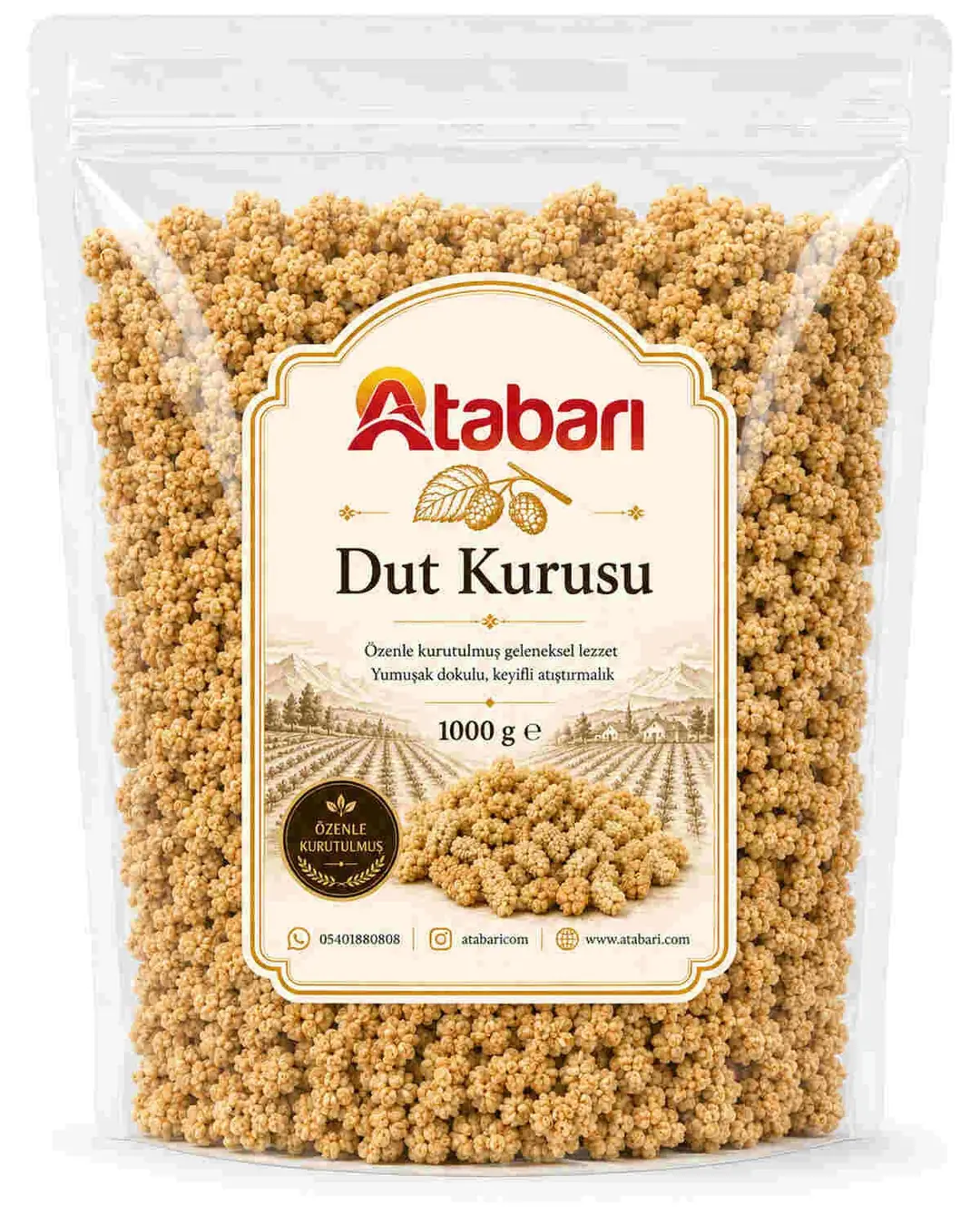 Atabarı Dut Kurusu – Şekersiz, Katkısız, %100 Doğal (1 Kg)