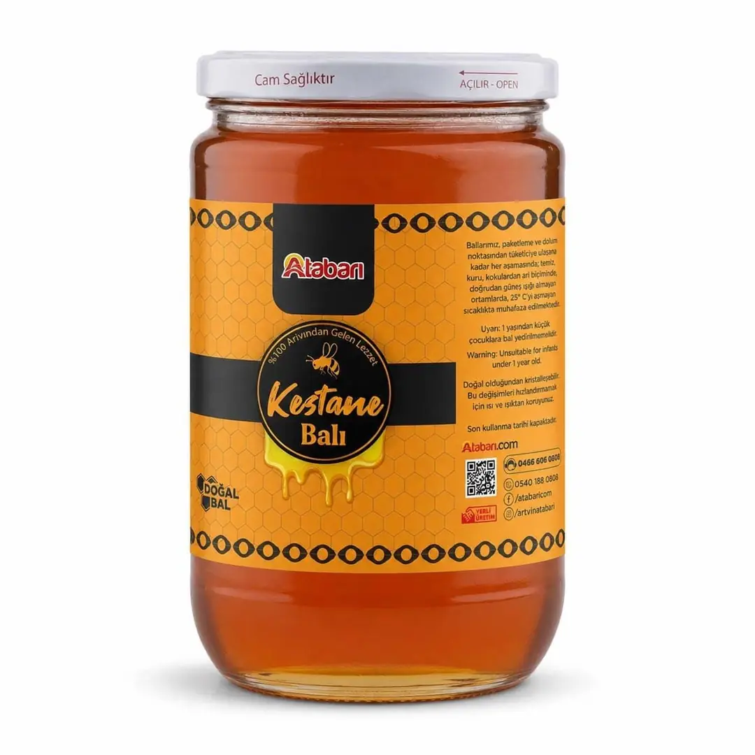 Atabarı Kestane Balı | Boğazda İz Bırakan Yoğun Tat (850 Gr)