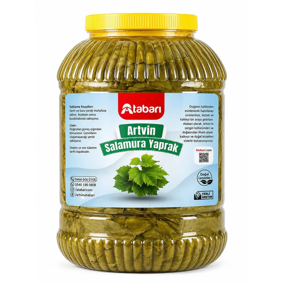 Atabarı Salamura Yaprak | İnce Damarlı, Kolay Sarılan (3 Kg)