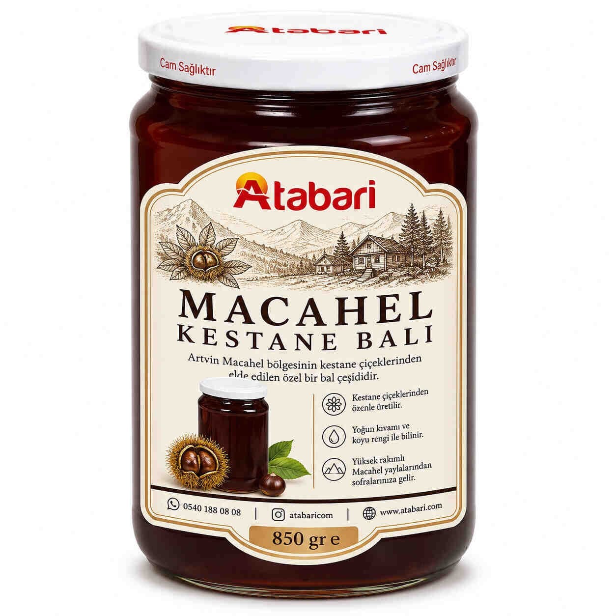 Atabari Macahel Kestane Balı 850 Gr