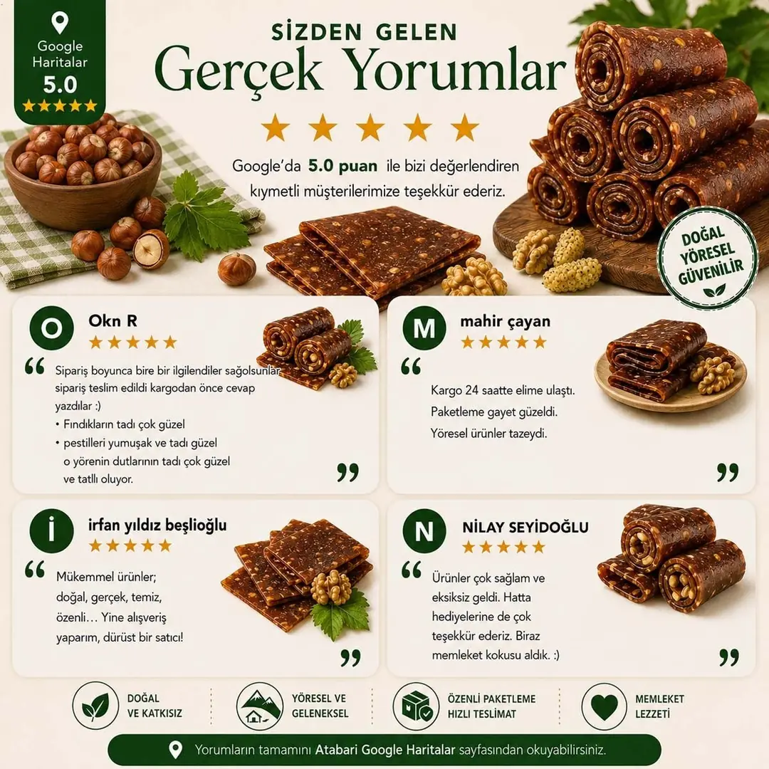 Cevizli Dut Pestili | Anne Eliyle Hazırlanmış Gibi (1 Kg)