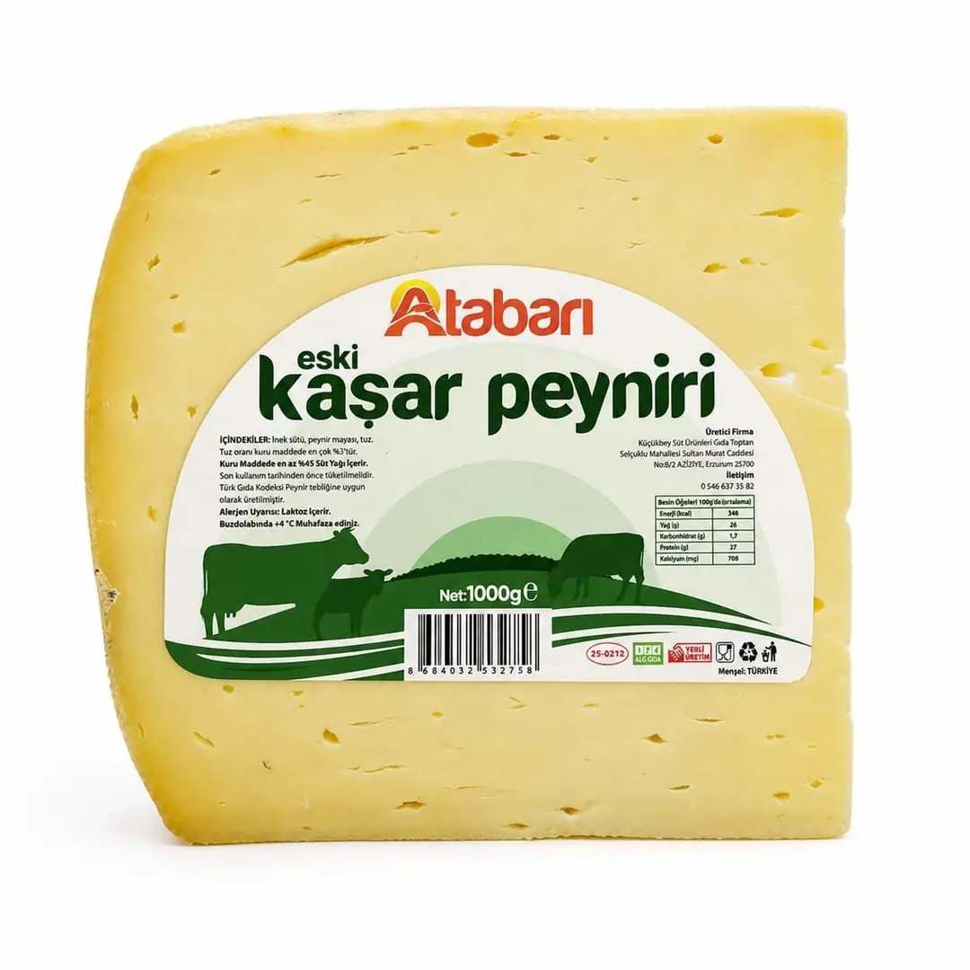 Atabarı Eski Kaşar Peyniri – 12 Ay Beklemiş Efsane Tat (1 Kg)