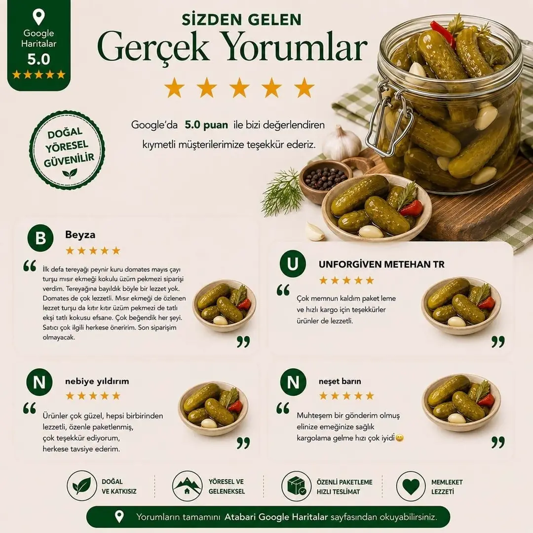 Karışık Turşu | Katkısız, Ev Yapımı ve Kıtır Kıtır (3 Kg)